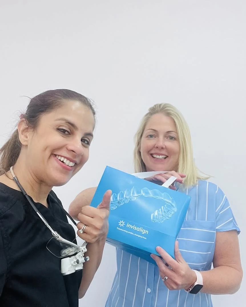 Dr. Aarti Kohli Jain with Happy Invisalign Patient